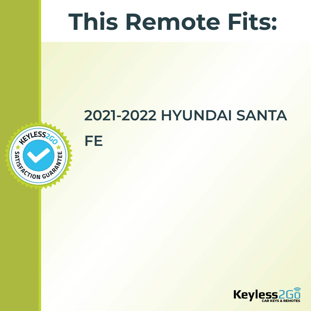 Keyless2Go 2021, 2022 Hyundai Santa Fe 5-Button Replacement Smart Keyless Entry Remote Proximity Key Fob
