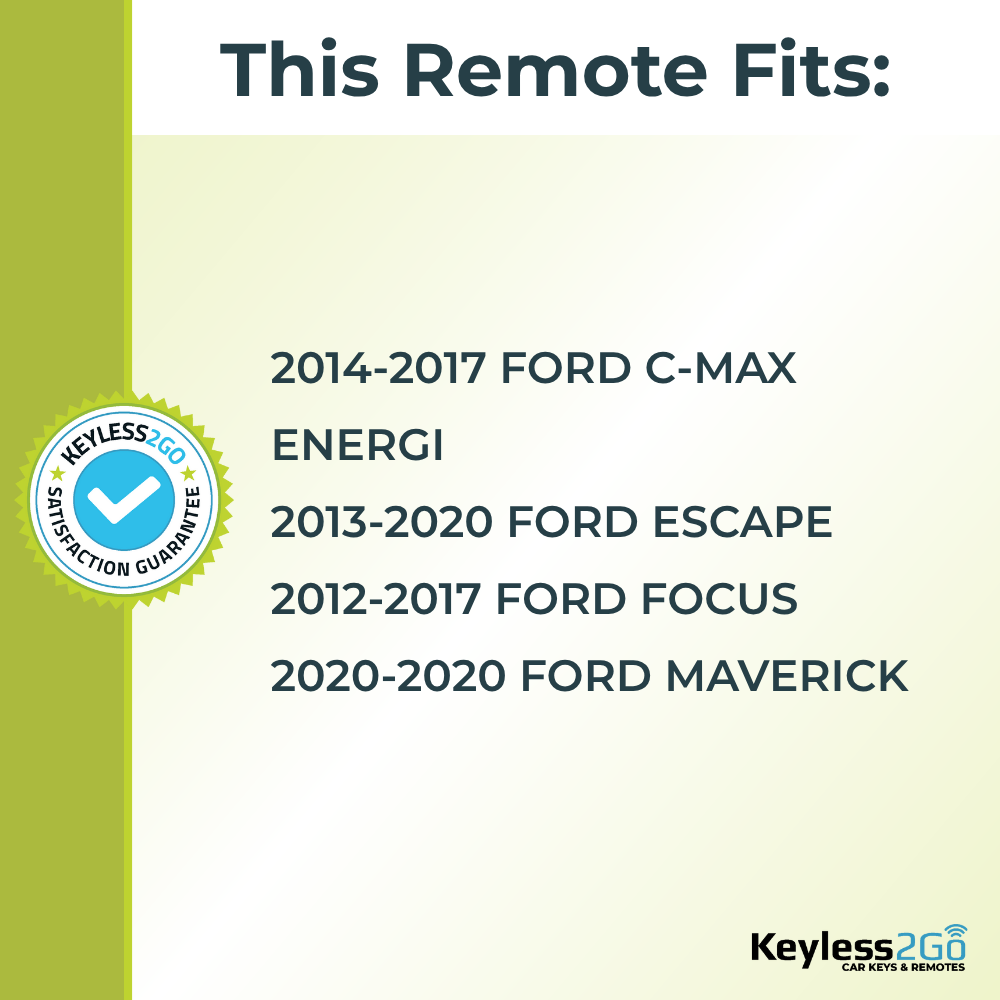2012 - 2020 Ford Replacement Smart Keyless Entry Remote Proximity Key Fob by Keyless2Go