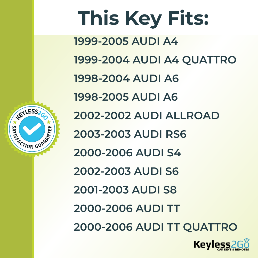 Keyless2Go HU66AT6 Transponder Key, Megamos ID 48