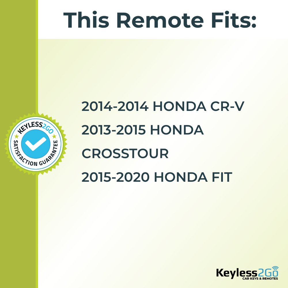 Keyless2Go 2013 - 2020 Honda 3-Button Replacement Keyless Entry Remote Key Fob