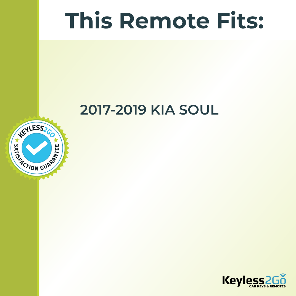 Keyless2Go 2017, 2018, 2019 Kia Soul 4-Button Replacement Smart Keyless Entry Remote Proximity Key Fob