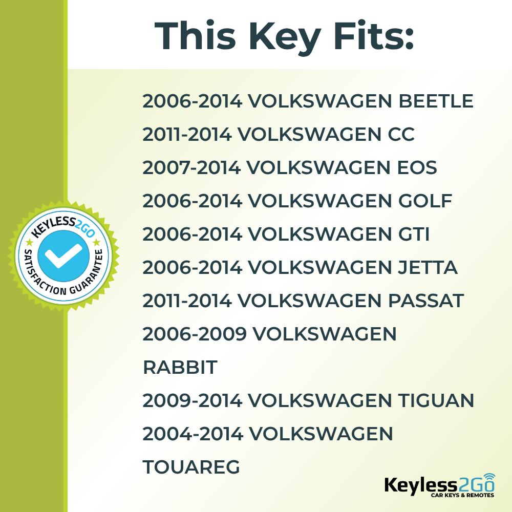 Keyless2Go HU66T24 Transponder Key, Chip Megamos ID 48