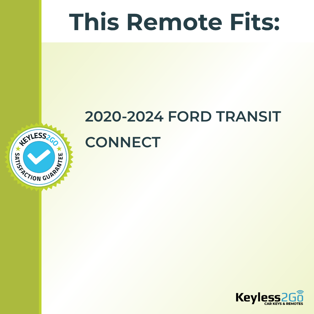 2020 - 2024 Ford Tranit Connect Replacement Smart Keyless Entry Remote Proximity Key Fob by Keyless2Go