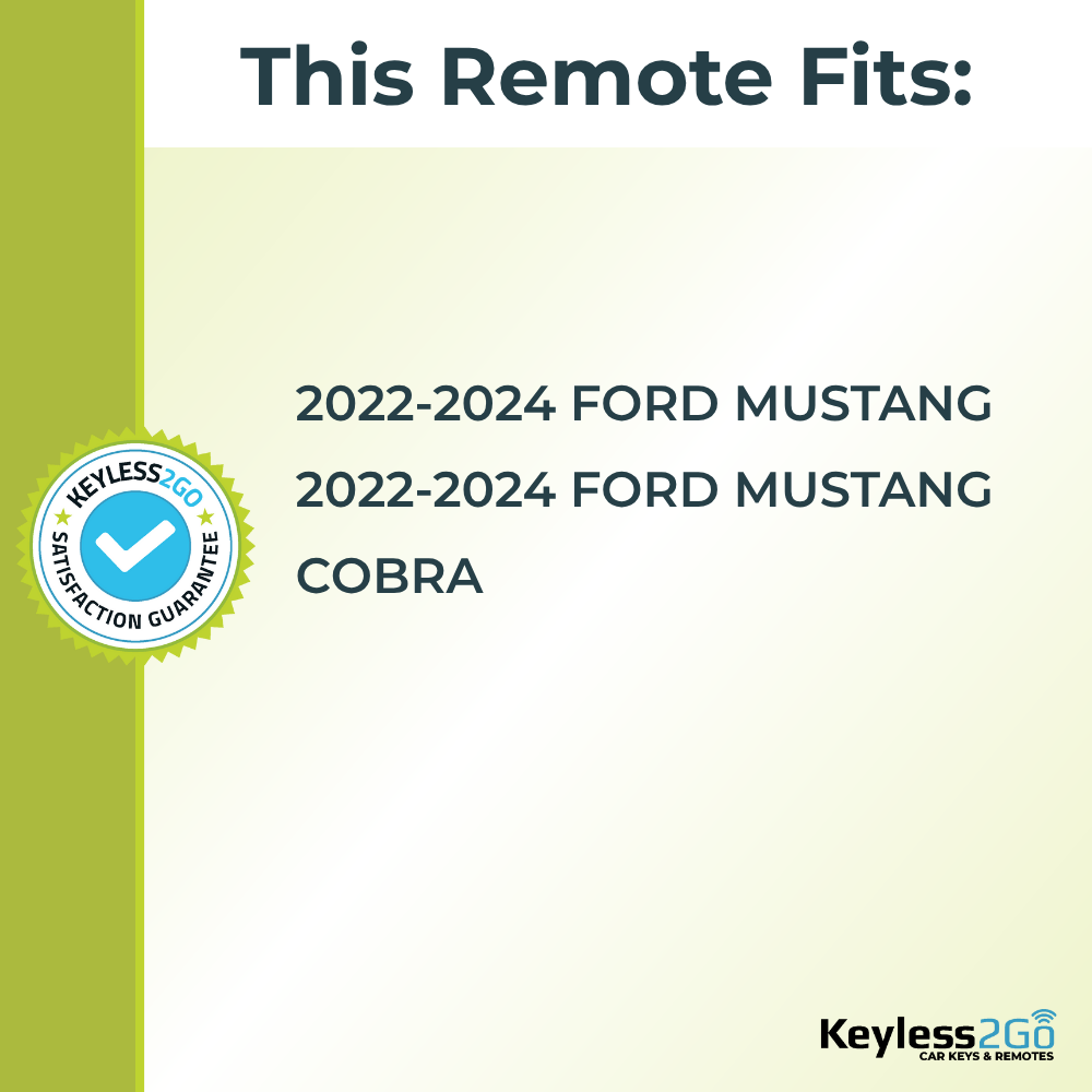 Keyless2Go 2022 - 2024 Ford Mustang Cobra Replacement Smart Keyless Entry Remote Proximity Key Fob