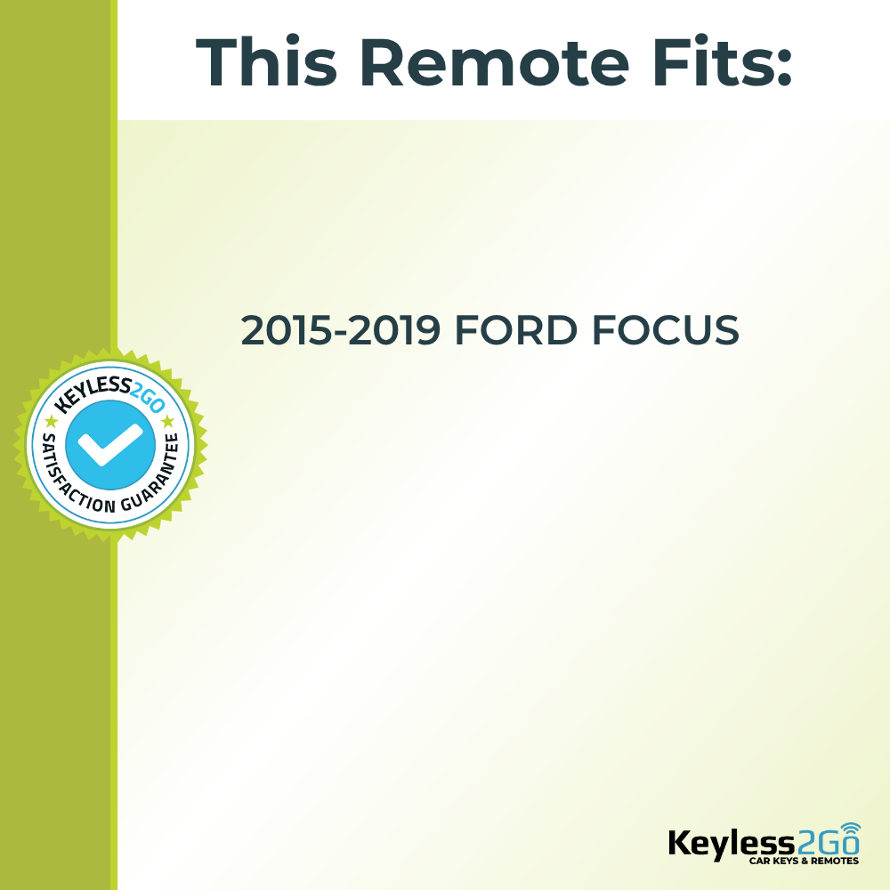 Keyless2Go 2015 - 2019 Ford Focus Replacement Smart Keyless Entry Remote Proximity Key Fob
