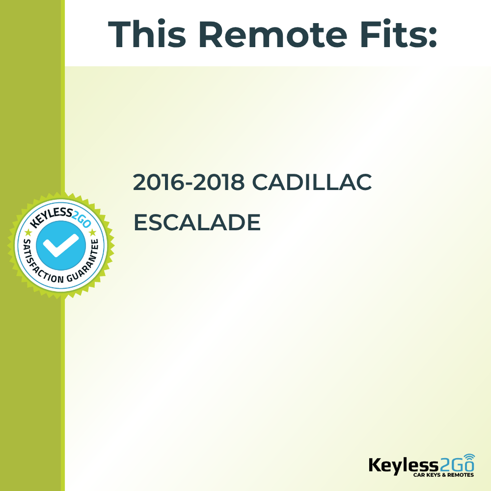 Keyless2Go 2016, 2017, 2018 Cadillac Escalade 6-Button Replacement Smart Keyless Entry Remote Proximity Key Fob