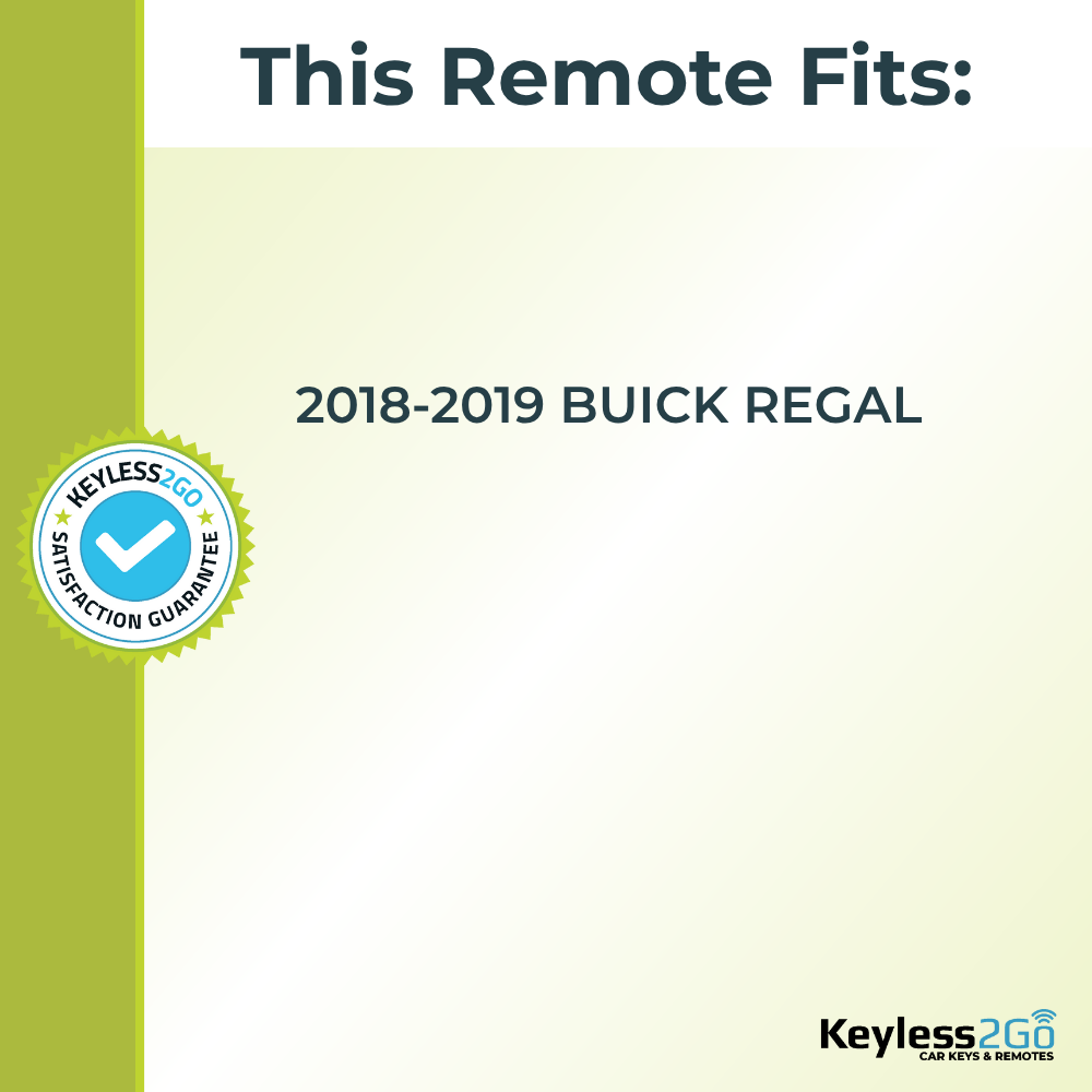 Keyless2Go 2018, 2019 Buick Regal 4-Button Replacement Smart Keyless Entry Remote Proximity Key Fob