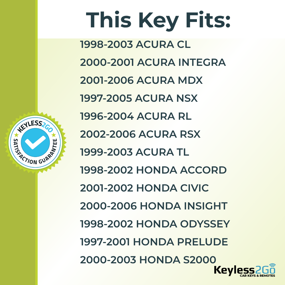Keyless2Go HD106-PT Transponder Key, Megamos ID 13