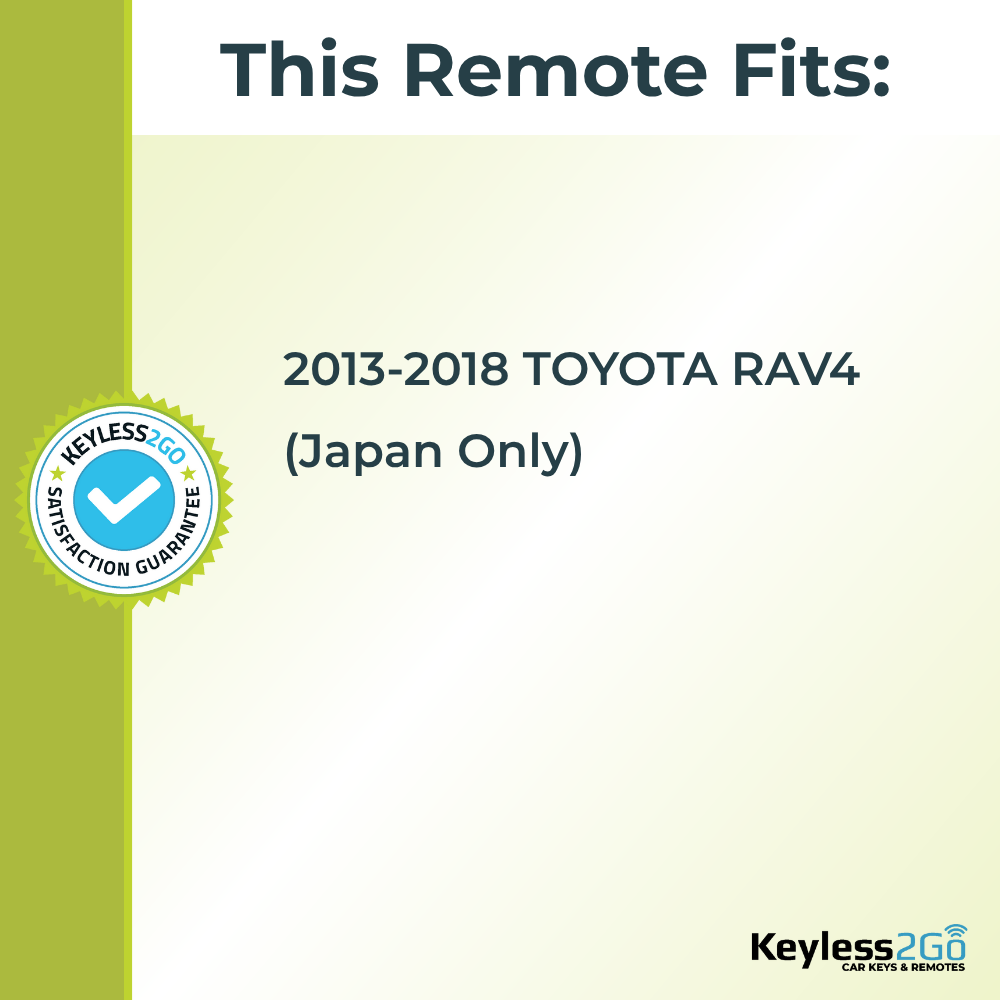 Keyless2Go 2015 Toyota RAV4 Japanese Vehicles 4-Button Replacement Keyless Entry Remote Key Fob