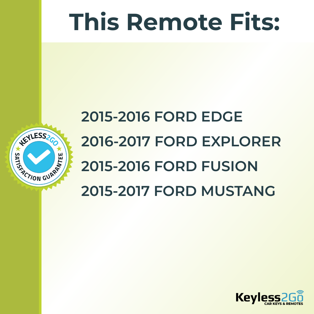 2015, 2016, 2017 Ford Replacement Smart Keyless Entry Remote Proximity Key Fob by Keyless2Go