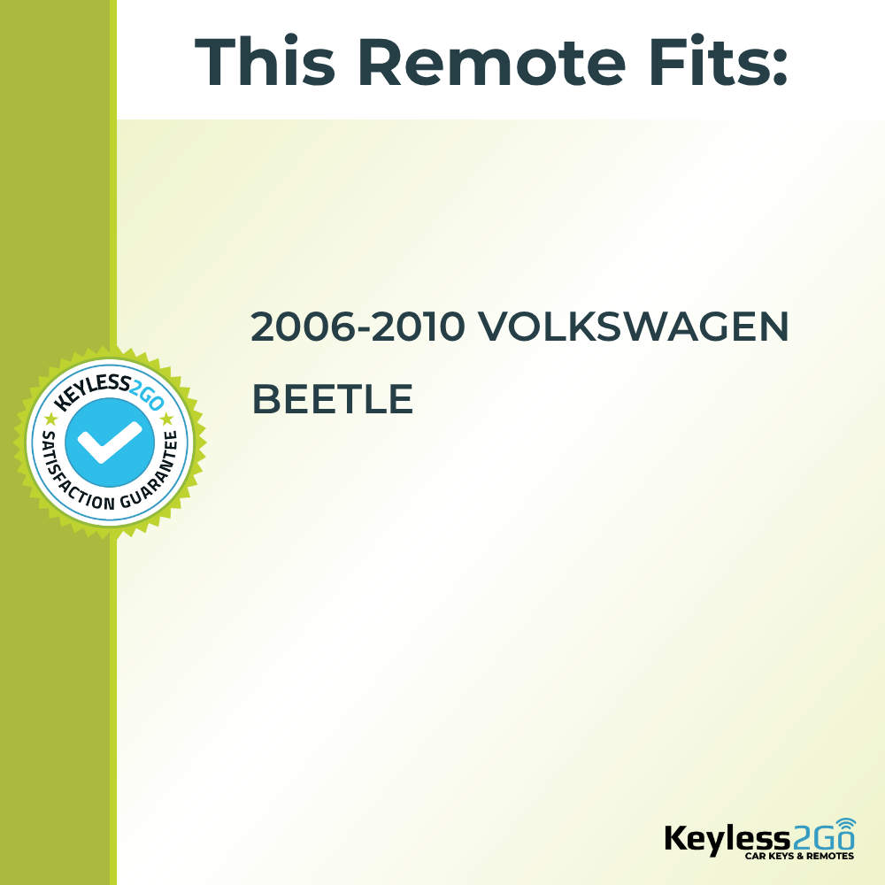 Keyless2Go 2006 - 2010 Volkswagen Beetle Replacement Keyless Entry Remote Key Fob