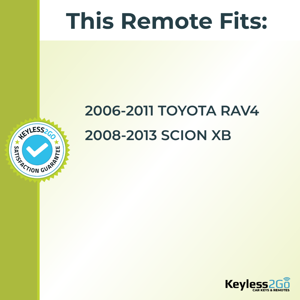 Keyless2Go 2011 Toyota RAV4 Replacement Keyless Entry Remote Flip Key Fob