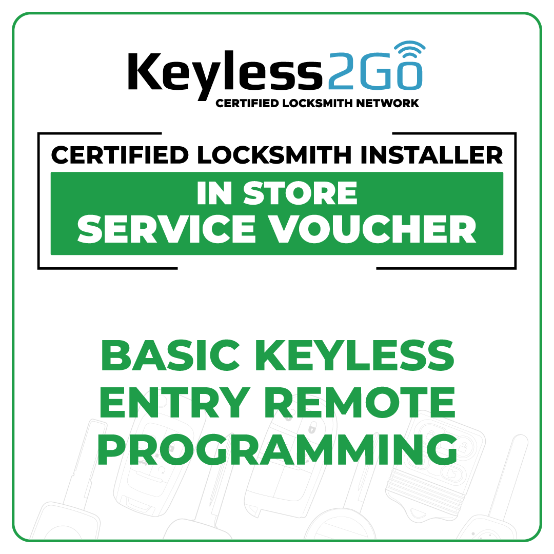 White Glove Basic Keyless Entry Remote Programming - In Shop Service