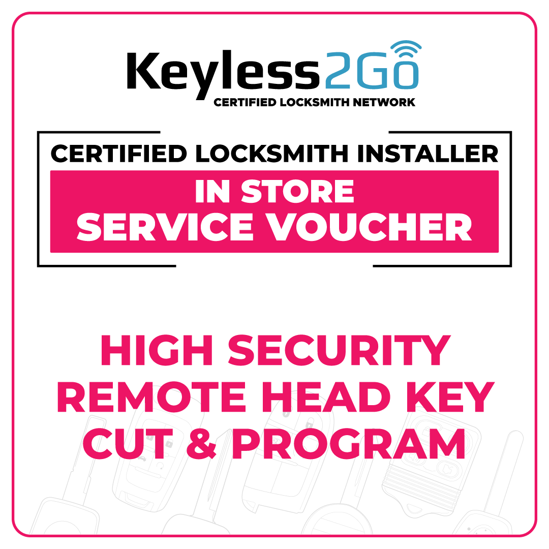 White Glove High Security Remote Head Key Cut & Program - In Shop Service