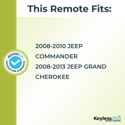 Keyless2Go 2008 - 2013 Jeep Commander, Grand Cherokee 5-Button Replacement Keyless Entry Remote Key Fob