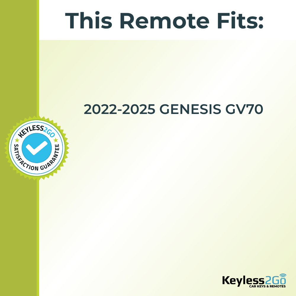 Keyless2Go 2022, 2023, 2024, 2025 Genesis GV70 Replacement Smart Remote Proximity Key Fob