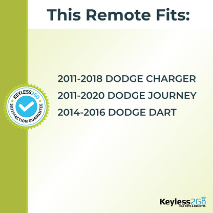 Keyless2Go 2011 - 2020 Dodge Charger, Dart, Journey Replacement Smart Keyless Entry Remote Proximity Key Fob