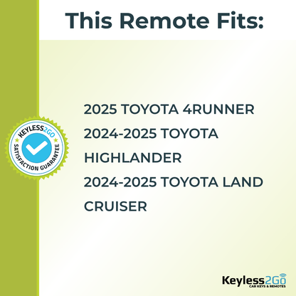 Keyless2Go 2024, 2025 Toyota Replacement Smart Keyless Entry Remote Proximity Key Fob