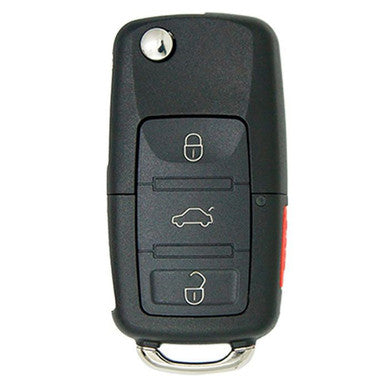 Keyless2Go 4 Button Remote Flip Key Replacement for VW Volkswagen Beetle NBG92596263 1J0959753 (AM/DC) - keyless2go