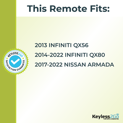 Keyless2Go 2013 - 2022 Infiniti Nissan 5-Button Replacement Smart Keyless Entry Remote Proximity Key Fob