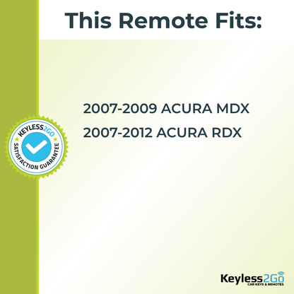 Keyless2Go 2007 - 2012 Acura MDX, RDX 3-Button Replacement Keyless Entry Remote Flip Key Fob
