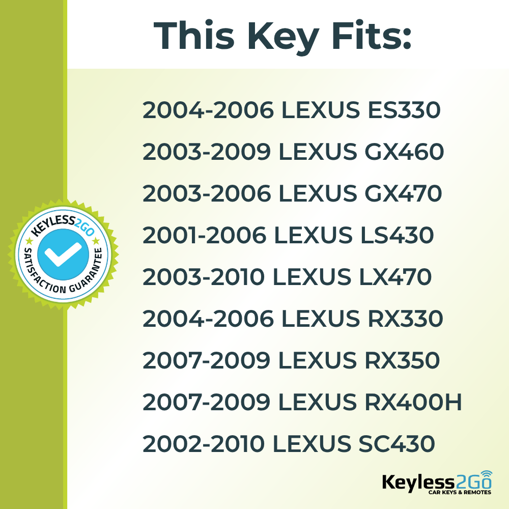 thumbnail image 2 of Lexus ES330 Transponder Key TOY50 – 2002-2006, American Car Key, Blank 2 of 5