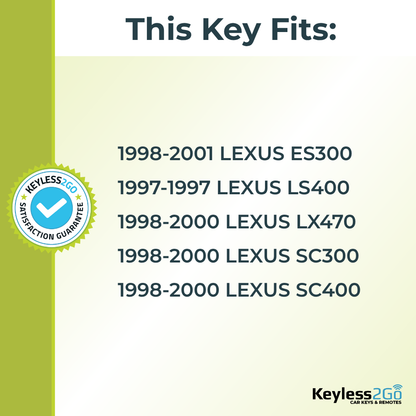 Keyless2Go TOY40BT4 Transponder Key, Texas ID 4C