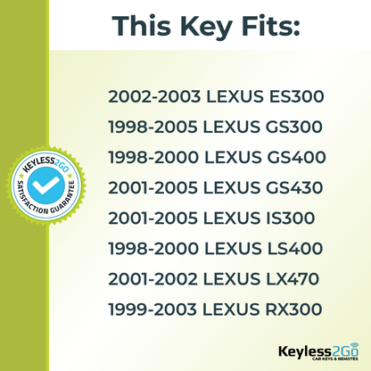 Keyless2Go TOY48BT4 Transponder Key, Texas ID 4C