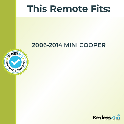 Keyless2Go 2006 - 2014 Mini Cooper Replacement Smart Keyless Entry Remote Proximity Key Fob