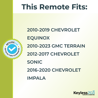 Keyless2Go 2010 - 2023 Chevrolet GMC 4-Button Replacement Keyless Entry Remote Flip Key Fob