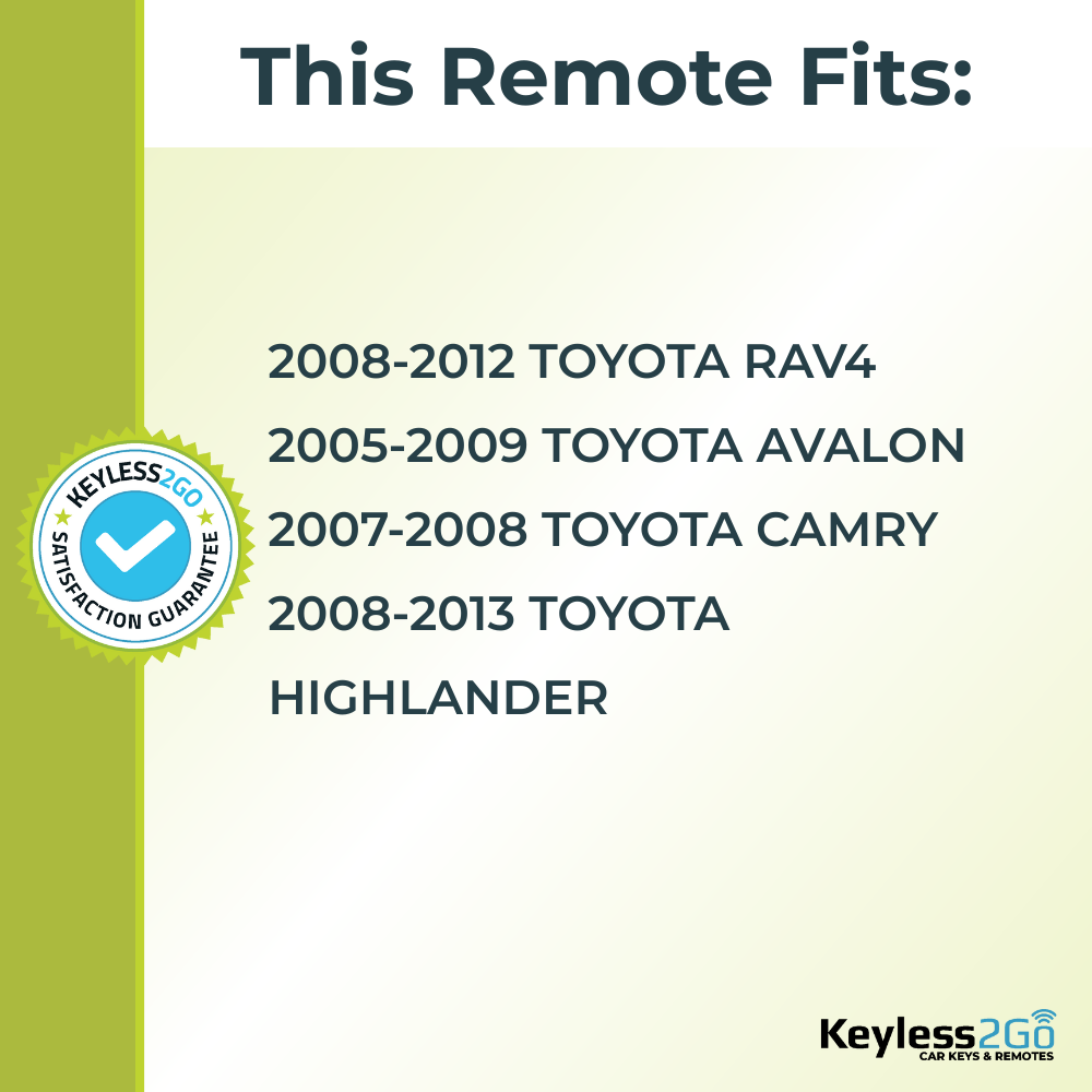 Keyless2Go 2010 Toyota RAV4 Replacement Smart Keyless Entry Remote Proximity Key Fob
