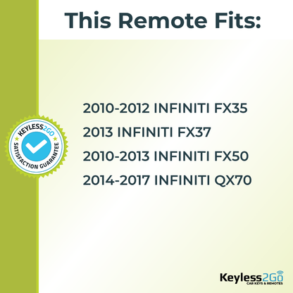 Keyless2Go 2010 - 2017 Infiniti 4-Button Replacement Smart Keyless Entry Remote Proximity Key Fob