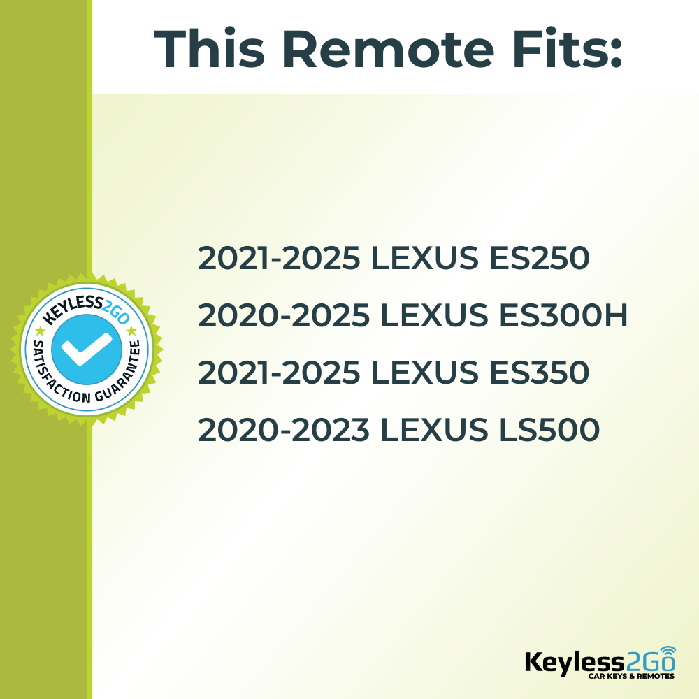 Keyless2Go 2020 - 2025 Lexus ES, LS 4-Button Replacement Smart