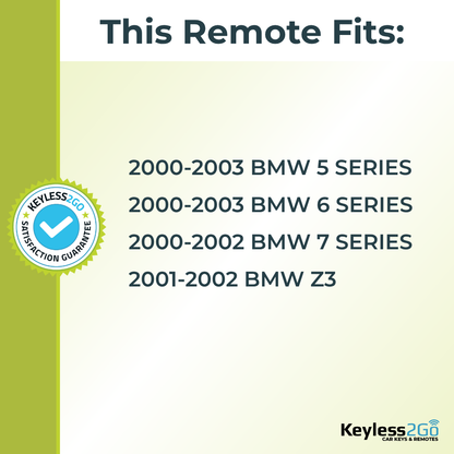Keyless2Go 2000, 2001, 2002, 2003 BMW Replacement Keyless Entry Remote Key Fob