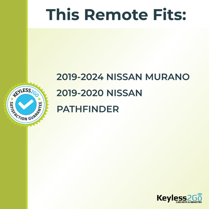 Keyless2Go 2019 - 2024 Nissan Murano, Pathfinder 5-Button Replacement Smart Keyless Entry Remote Proximity Key Fob