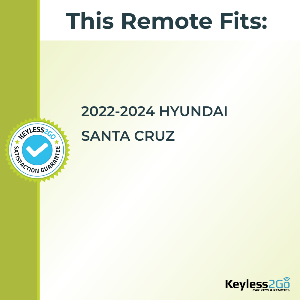 Keyless2Go 2022, 2023, 2024 Hyundai Santa Cruz Replacement Smart Keyless Entry Remote Proximity Key Fob