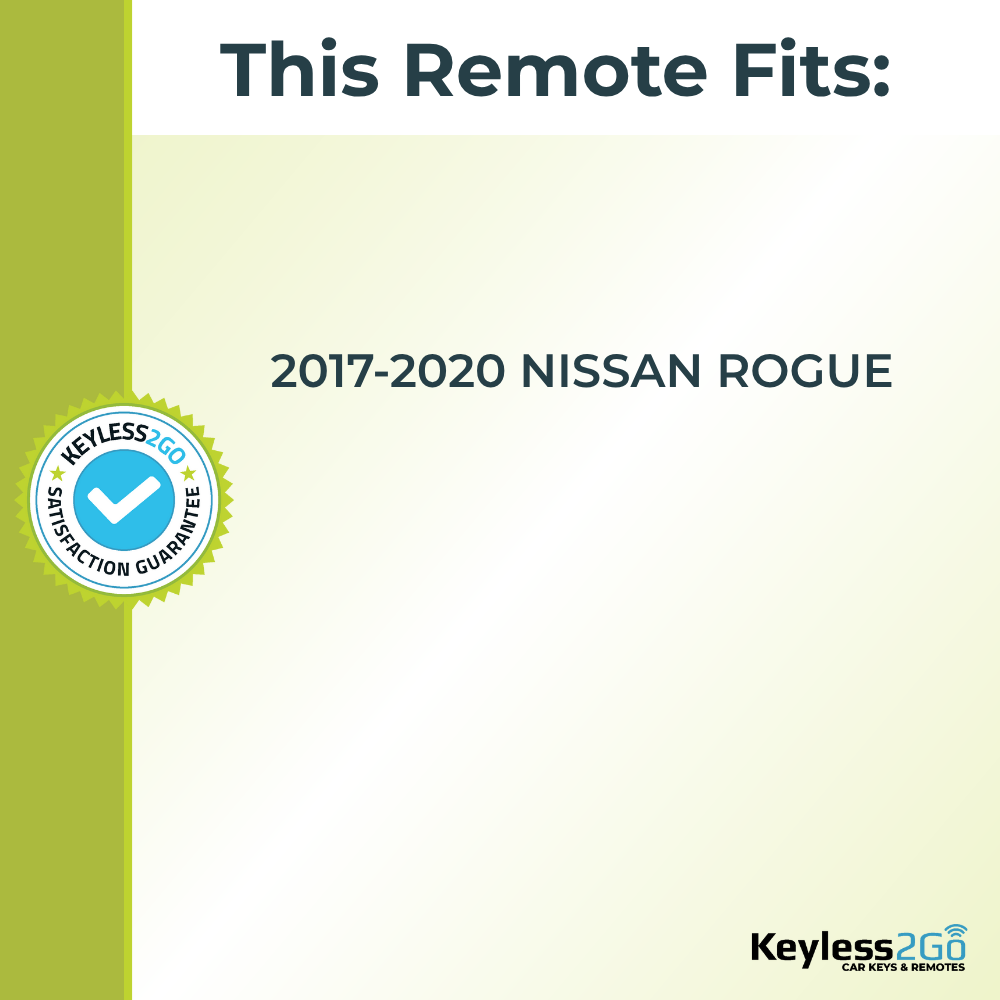 Keyless2Go 2017 - 2020 Nissan Rogue 5-Button Replacement Smart Keyless Entry Remote Proximity Key Fob