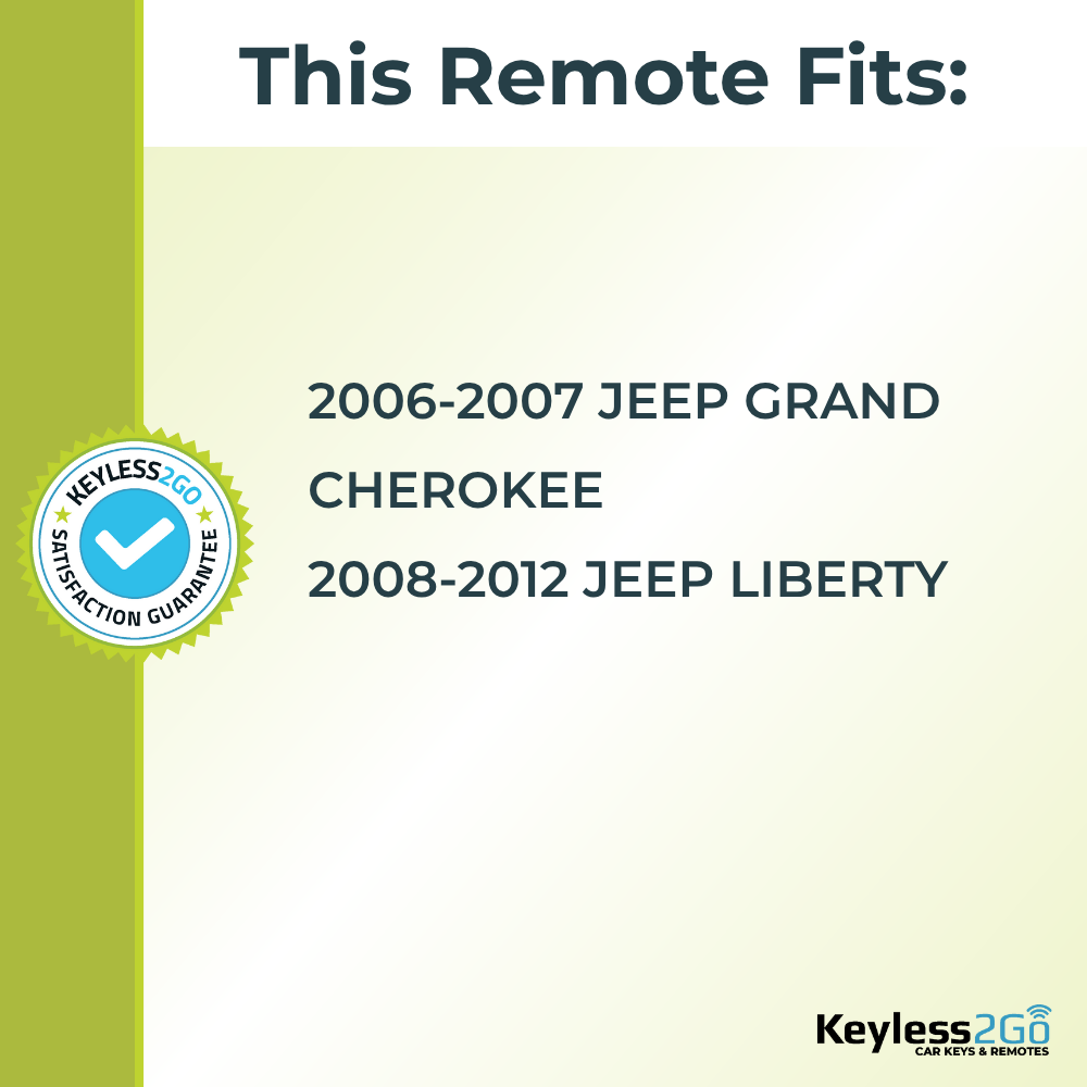 Scitoo 2-Pack Keyless Entry Remote Key Fob For 2006-2007 Jeep Grand Cherokee (315 MHz)