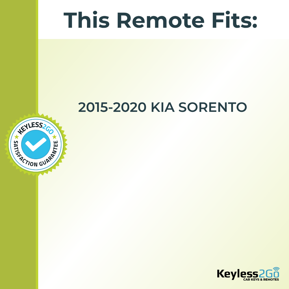 Keyless2Go 2015 - 2020 Kia Sorento Replacement Smart Keyless Entry Remote Proximity Key Fob