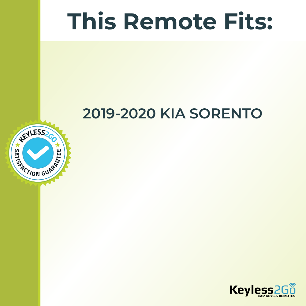 Keyless2Go 2019 - 2020 Kia Sorento Replacement Smart Keyless Entry Remote Proximity Key Fob