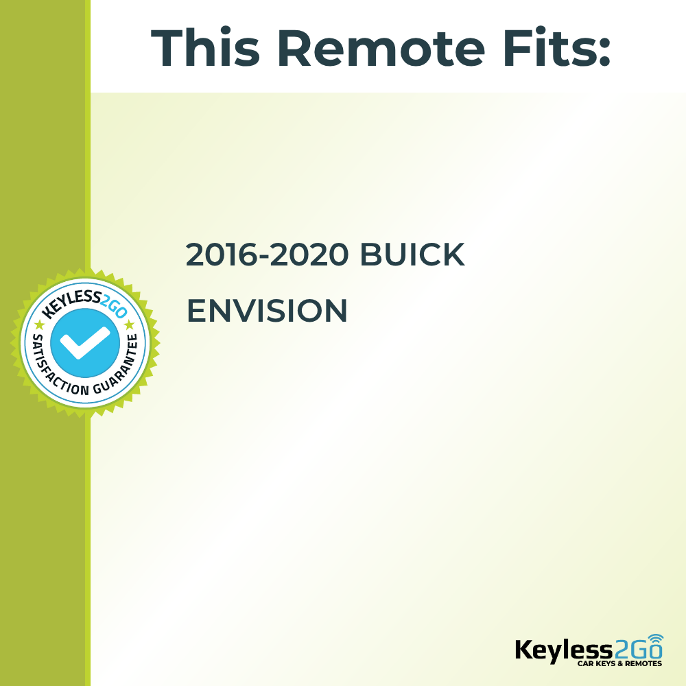Keyless2Go 2016 - 2020 Buick Envision 5-Button Replacement Smart Keyless Entry Remote Proximity Key Fob