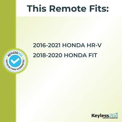 Keyless2Go 2016 - 2021 Honda HR-V, Fit 4-Button Replacement Smart Keyless Entry Remote Proximity Key Fob