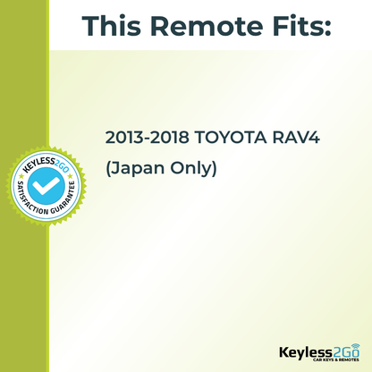 Keyless2Go 2018 Toyota RAV4 Japanese Vehicles 4-Button Replacement Keyless Entry Remote Key Fob