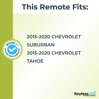 Keyless2Go 2015 - 2020 Chevrolet Suburban 6-Button Replacement Smart Keyless Entry Remote Proximity Key Fob