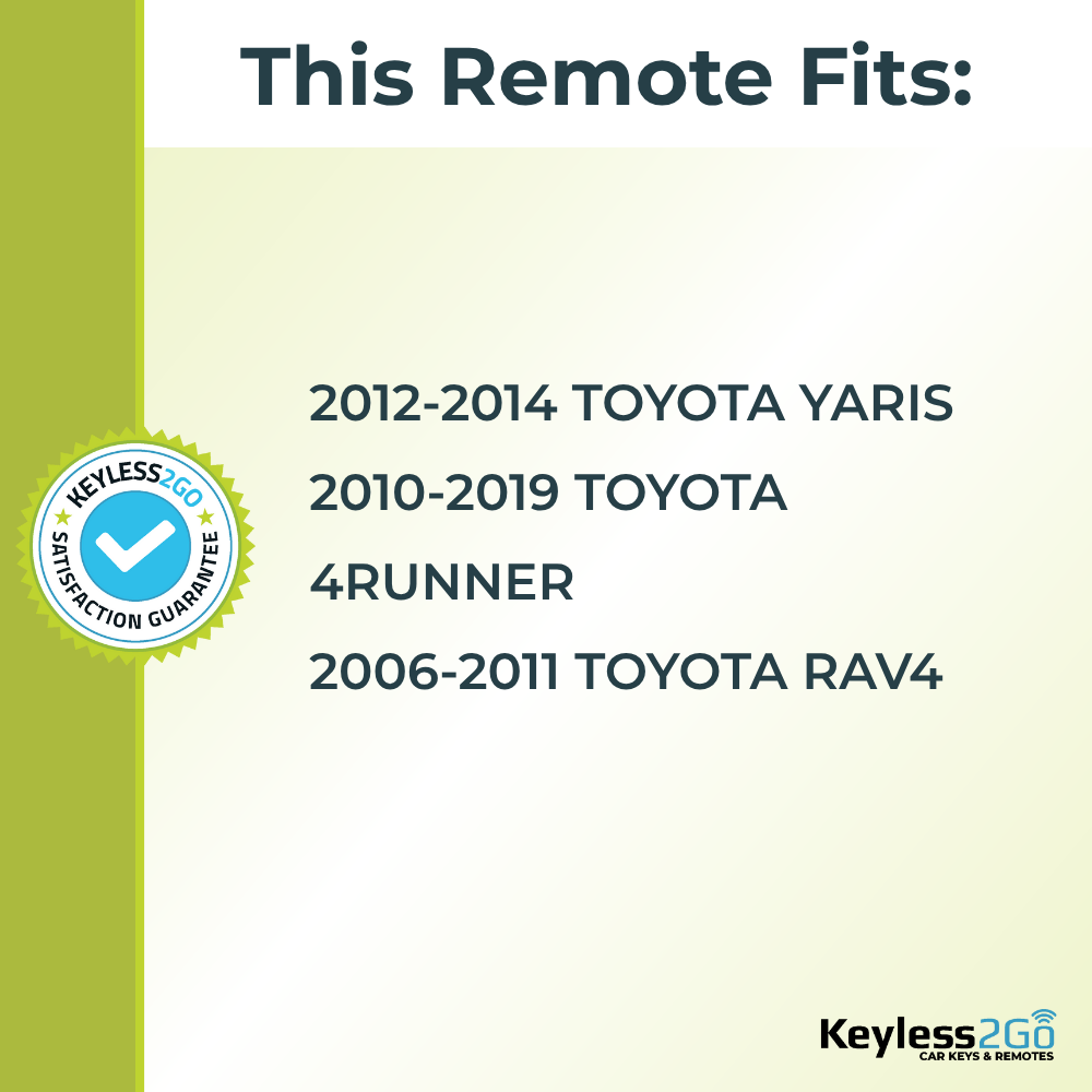 Keyless2Go 2010 Toyota RAV4 Replacement Keyless Entry Remote Flip Key Fob