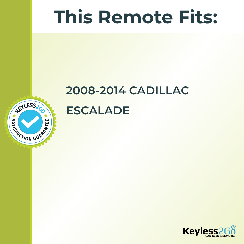 Keyless2Go 2008 - 2014 Cadillac Escalade 6-Button Replacement Keyless Entry Remote Key Fob