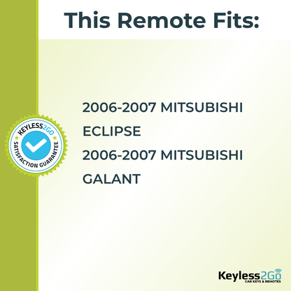 Keyless2Go 2006 - 2007 Mitsubishi Eclipse, Galant 4-Button Replacement Keyless Entry Remote Key Fob