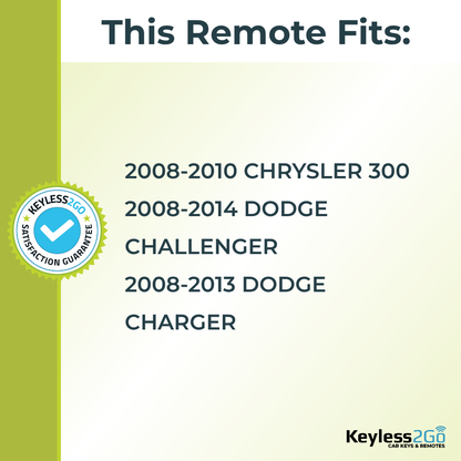 Keyless2Go 2008 - 2014 Chrysler Dodge 4-Button Replacement Smart Keyless Entry Remote Proximity Key Fob