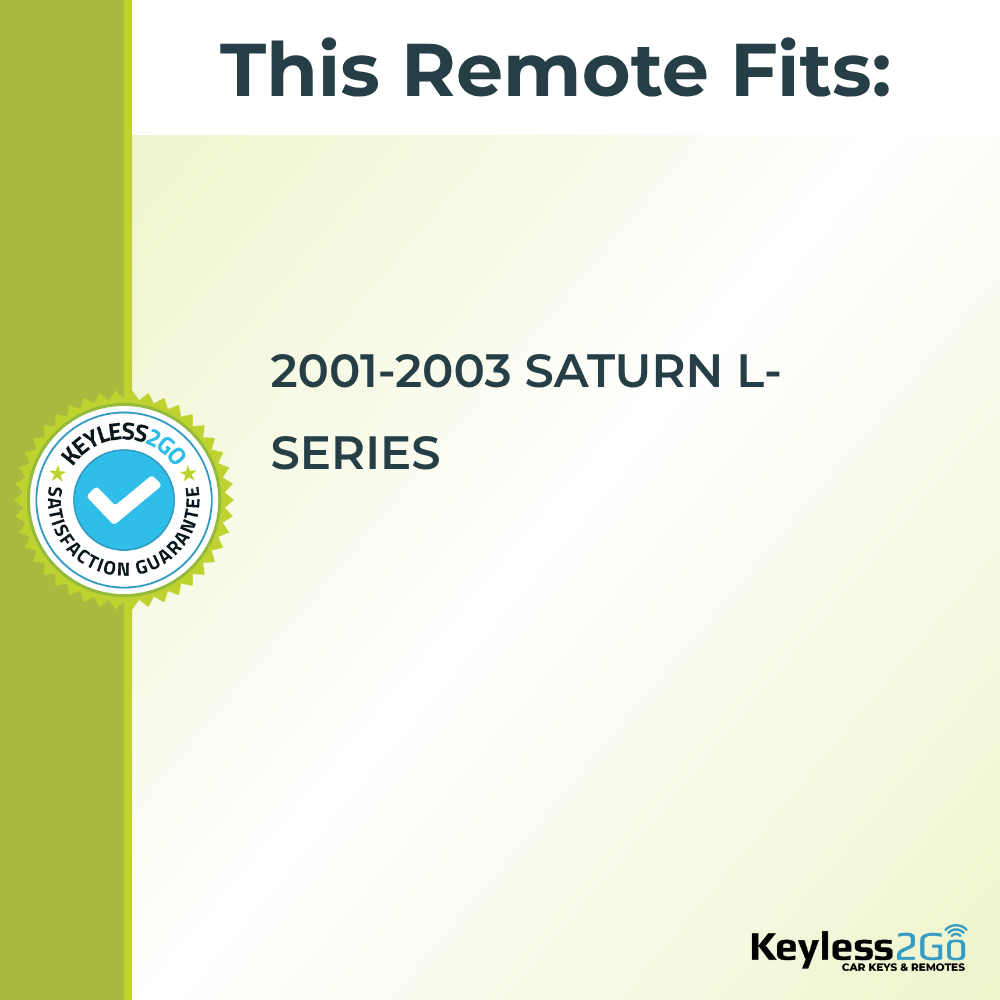 Keyless2Go 2001, 2002, 2003 Saturn L-Series 4-Button Replacement Keyless Entry Remote Key Fob