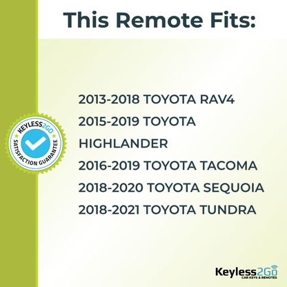 Keyless2Go 2013 Toyota RAV4 3-Button Replacement Keyless Entry Remote Key Fob